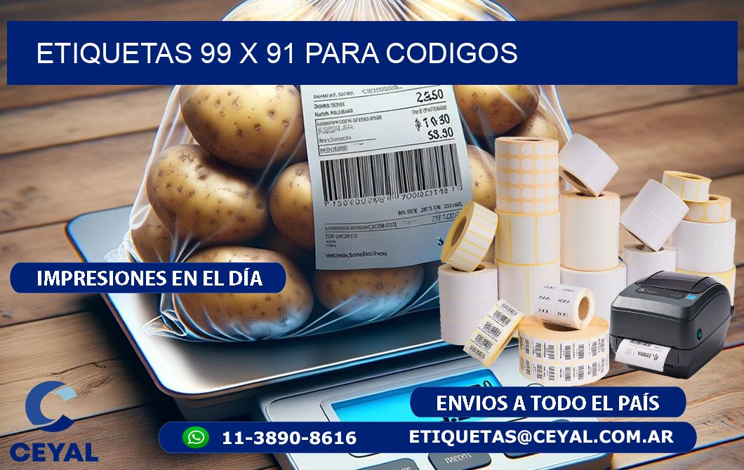 ETIQUETAS 99 x 91 PARA CODIGOS