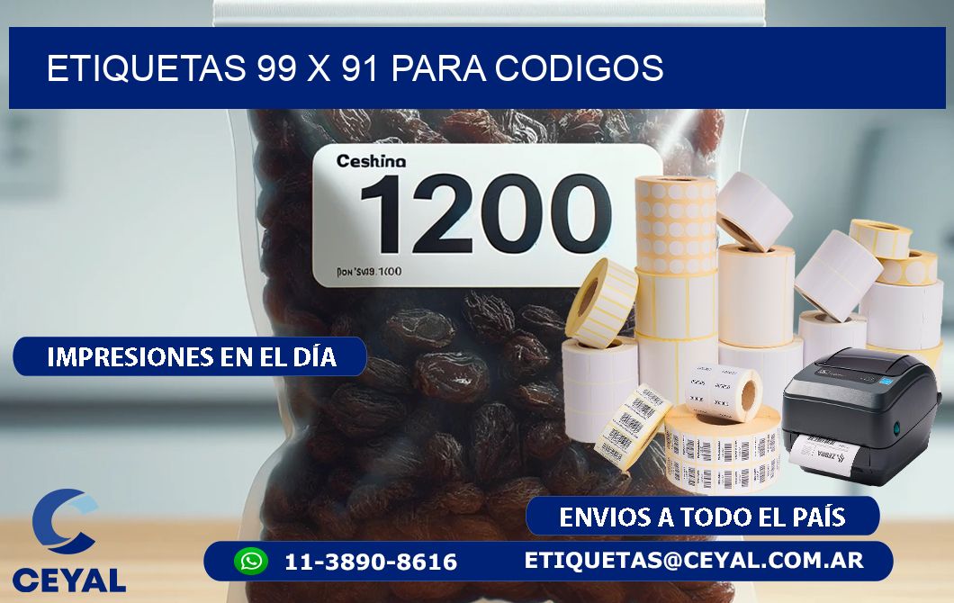 ETIQUETAS 99 x 91 PARA CODIGOS