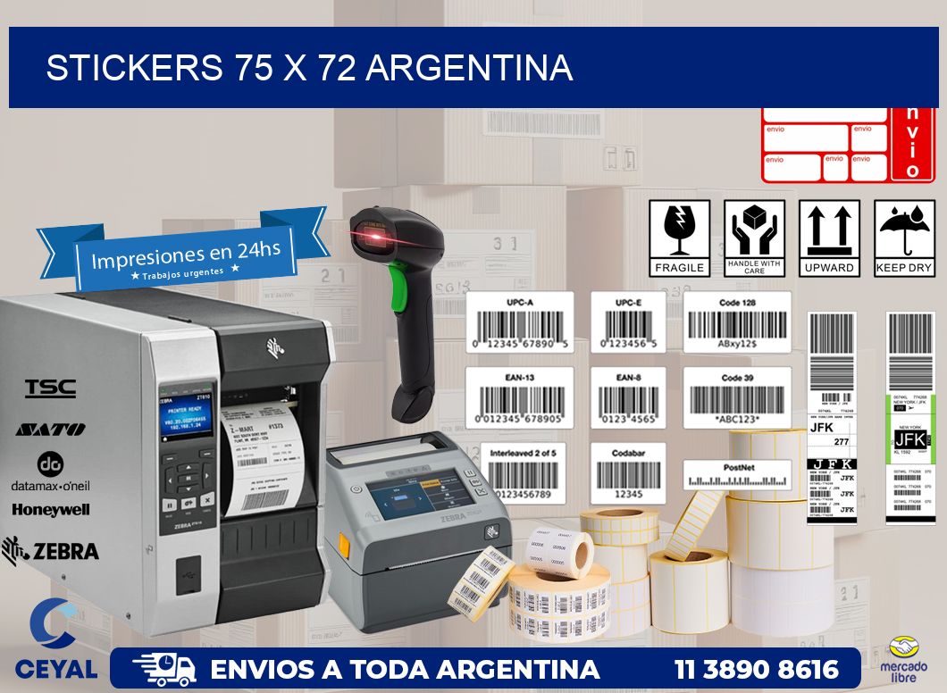 STICKERS 75 x 72 ARGENTINA