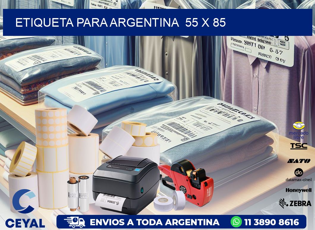 etiqueta para Argentina 55 x 85