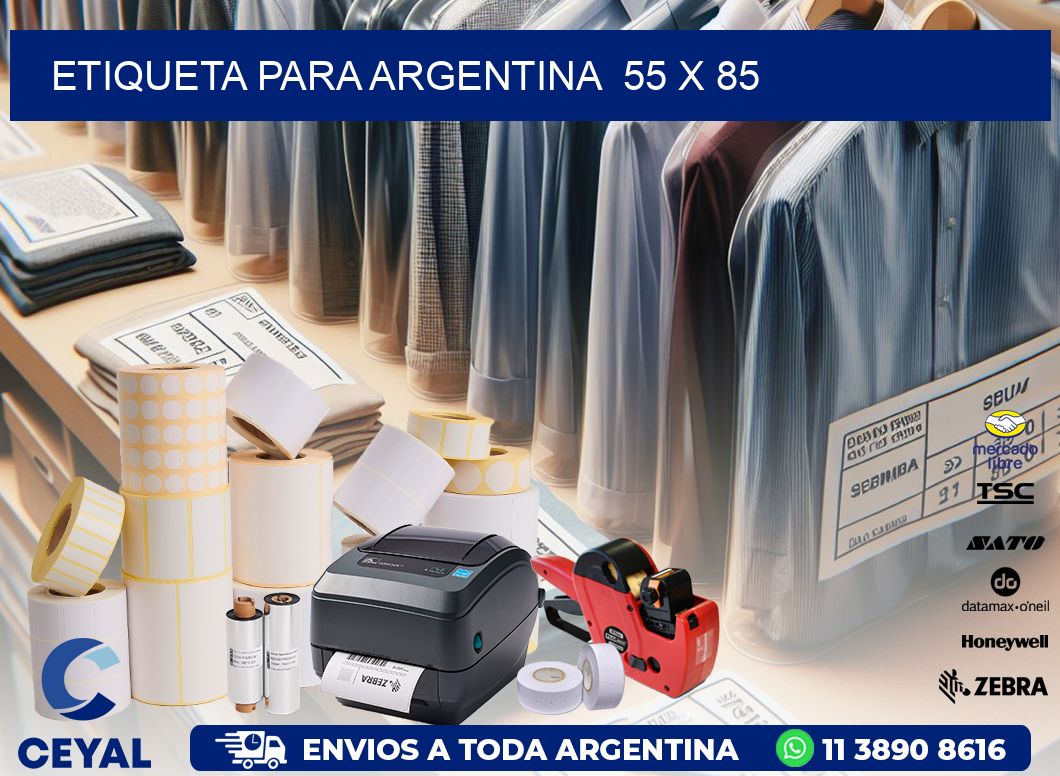 etiqueta para Argentina 55 x 85