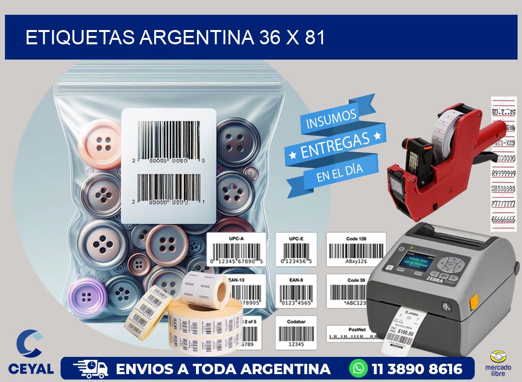 etiquetas argentina 36 x 81