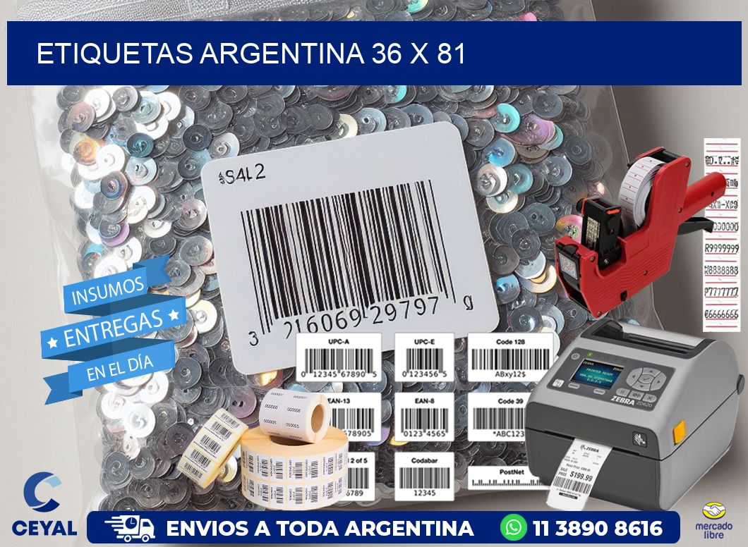 etiquetas argentina 36 x 81