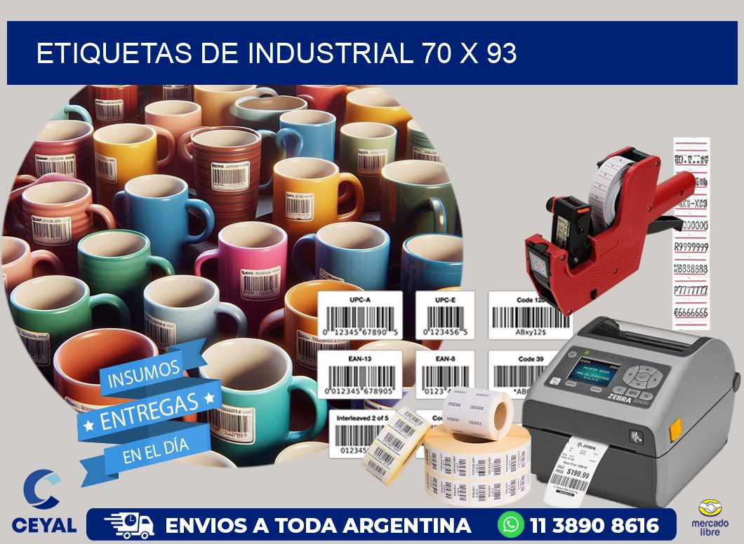 etiquetas de industrial 70 x 93