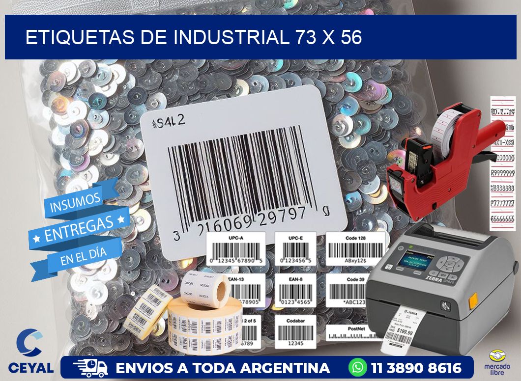 etiquetas de industrial 73 x 56