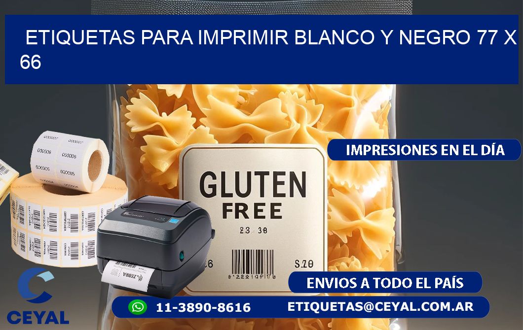 etiquetas para imprimir blanco y negro 77 x 66