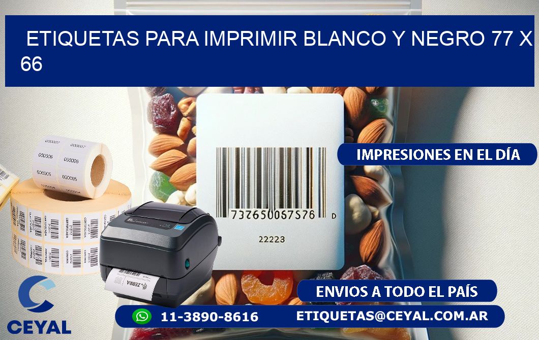 etiquetas para imprimir blanco y negro 77 x 66