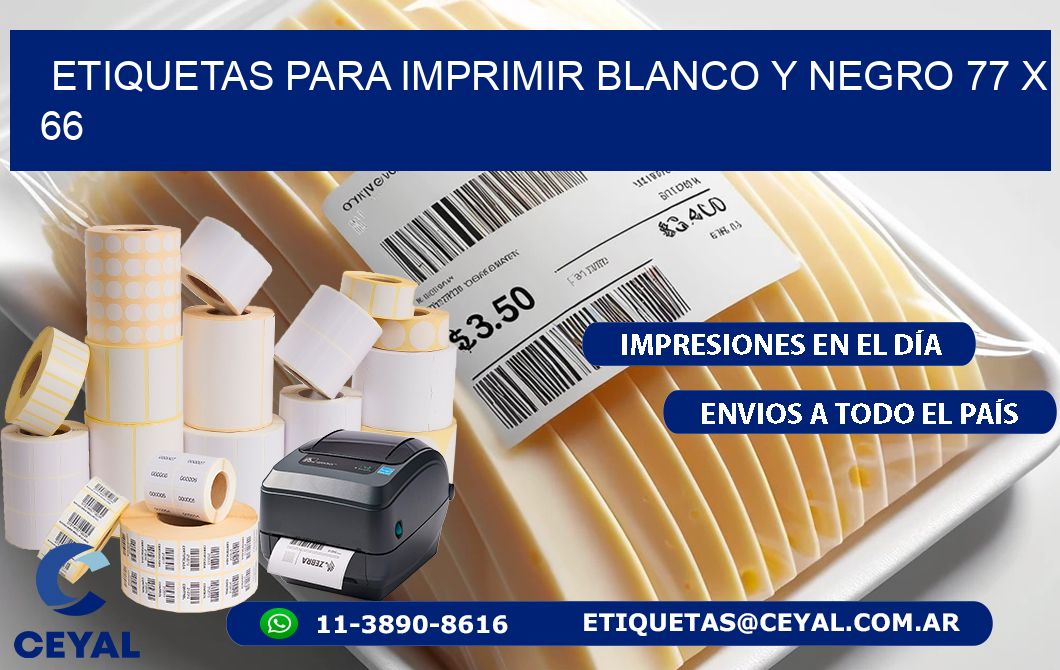 etiquetas para imprimir blanco y negro 77 x 66