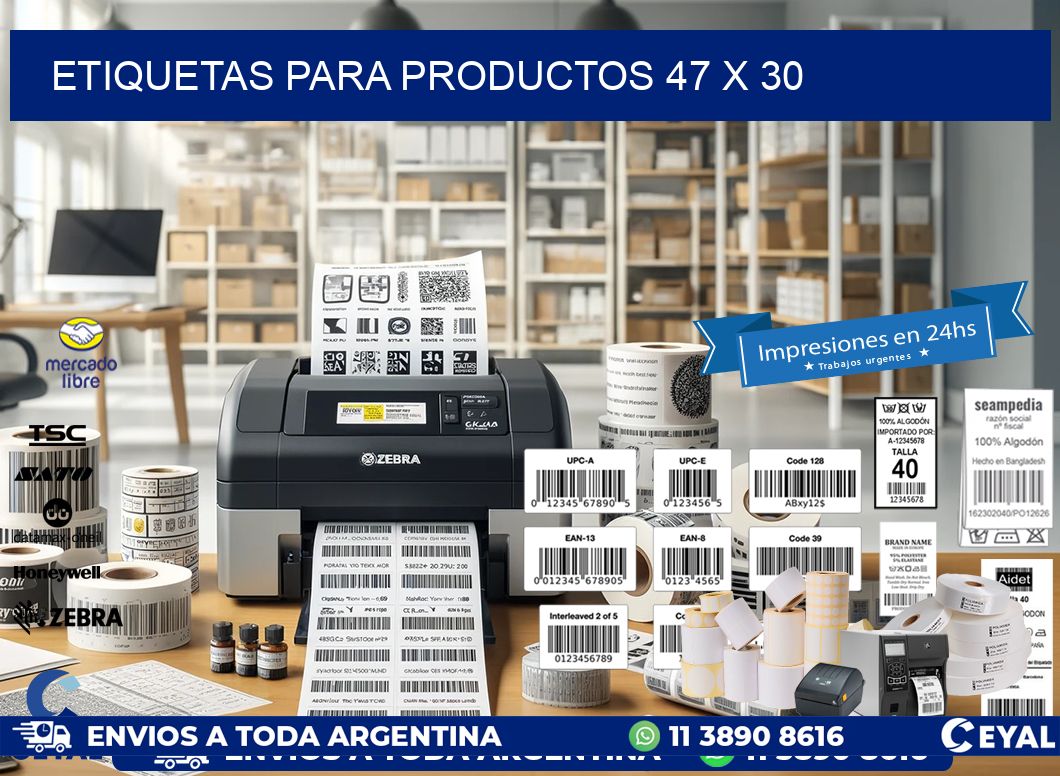 etiquetas para productos 47 x 30