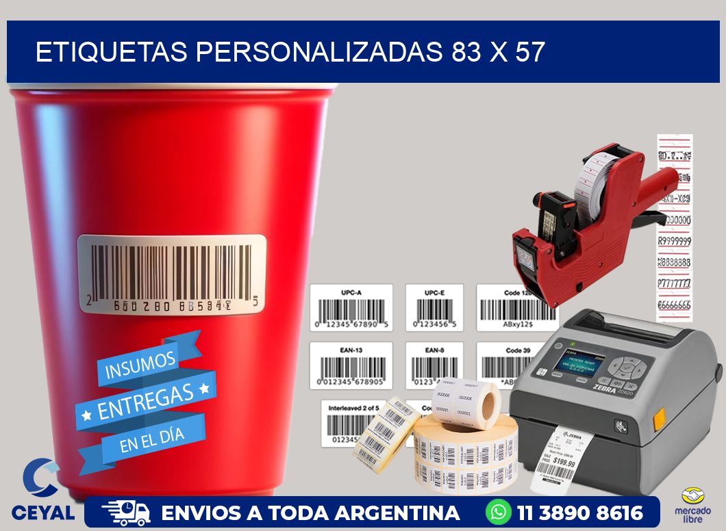 etiquetas personalizadas 83 x 57