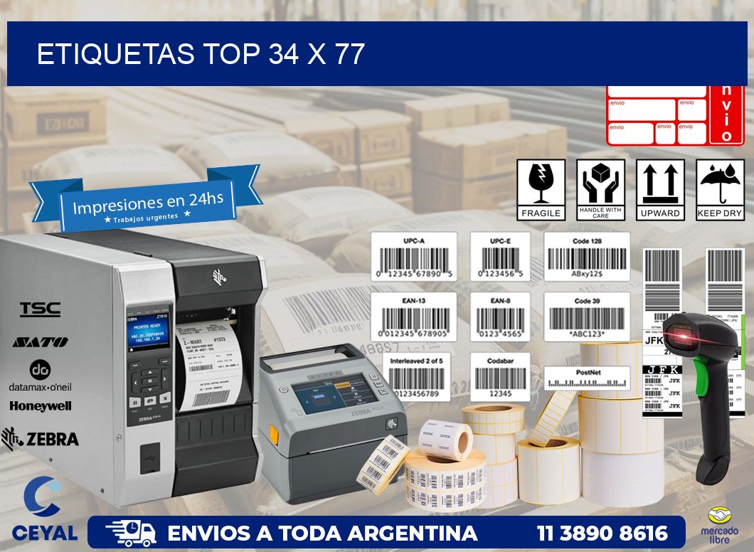 etiquetas top 34 x 77