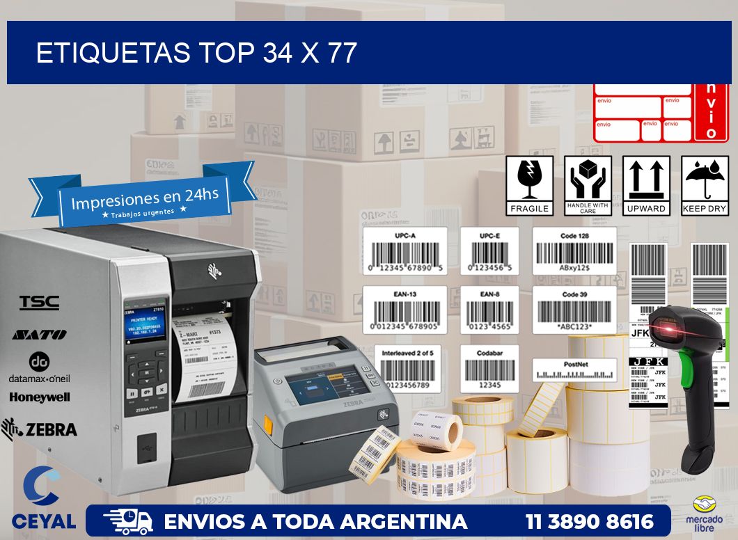 etiquetas top 34 x 77