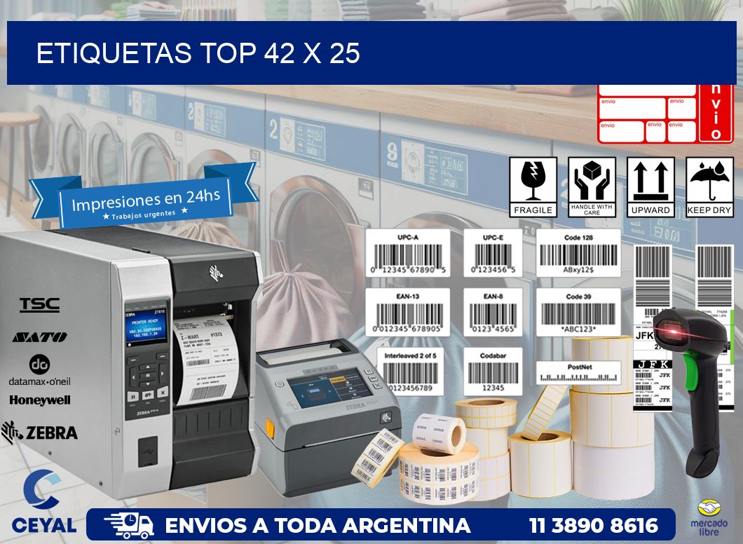 etiquetas top 42 x 25