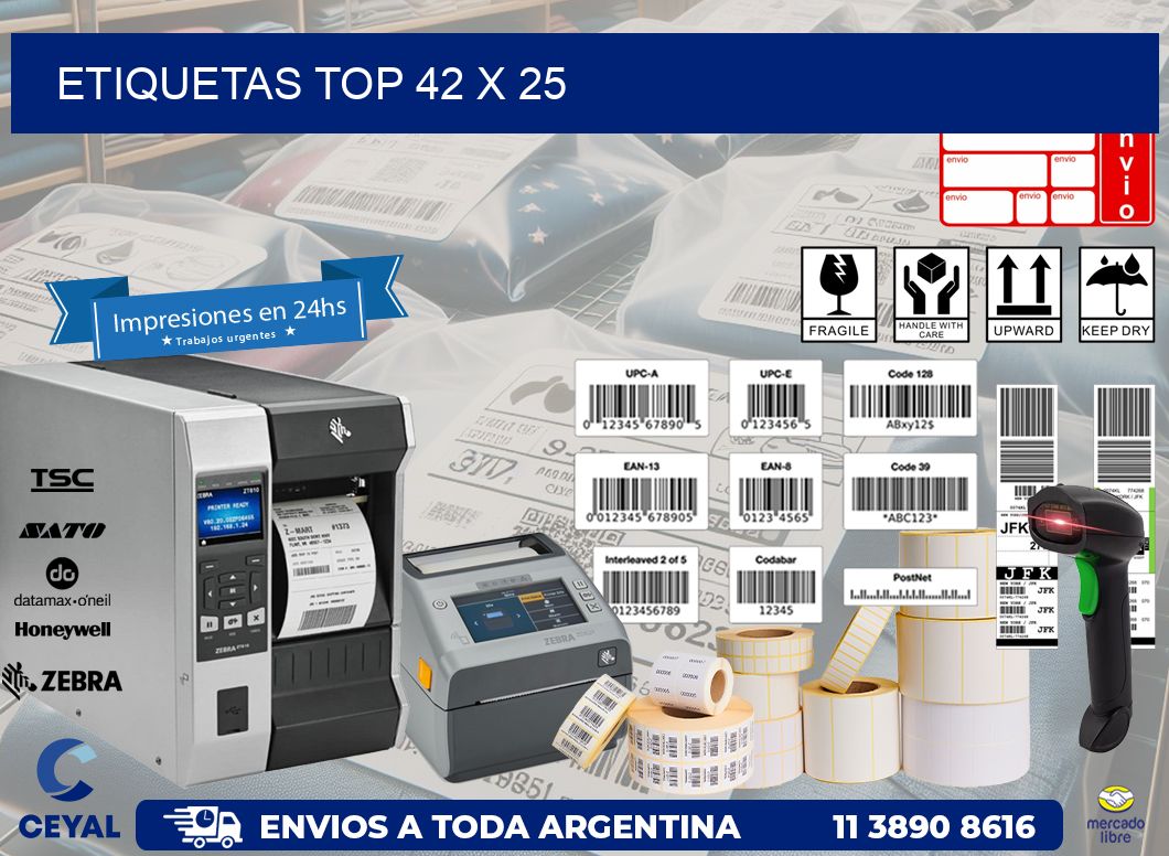 etiquetas top 42 x 25