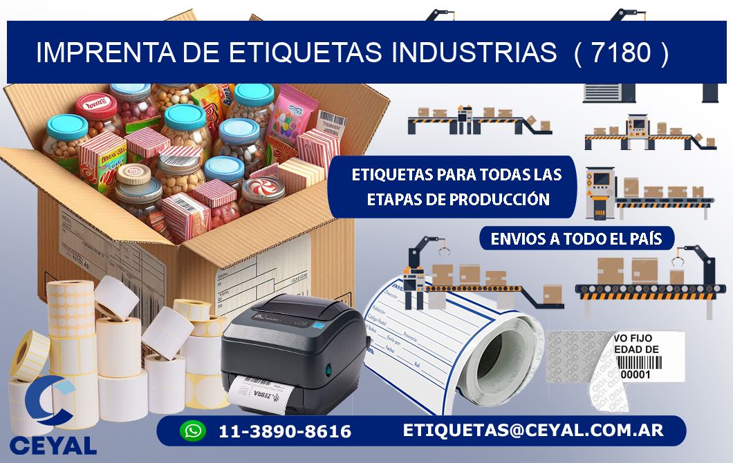 imprenta de etiquetas industrias  ( 7180 )