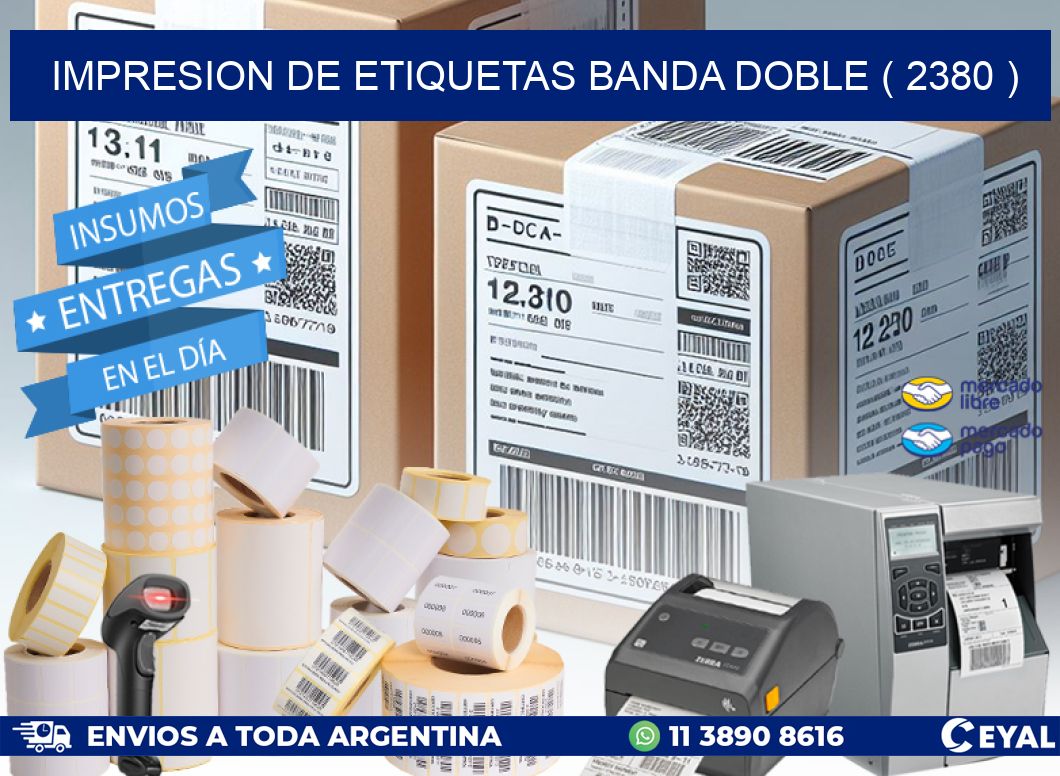 impresion de etiquetas banda doble ( 2380 )