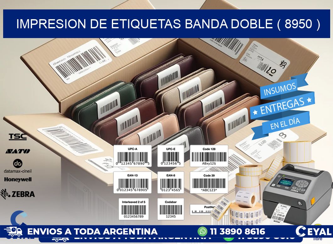 impresion de etiquetas banda doble ( 8950 )