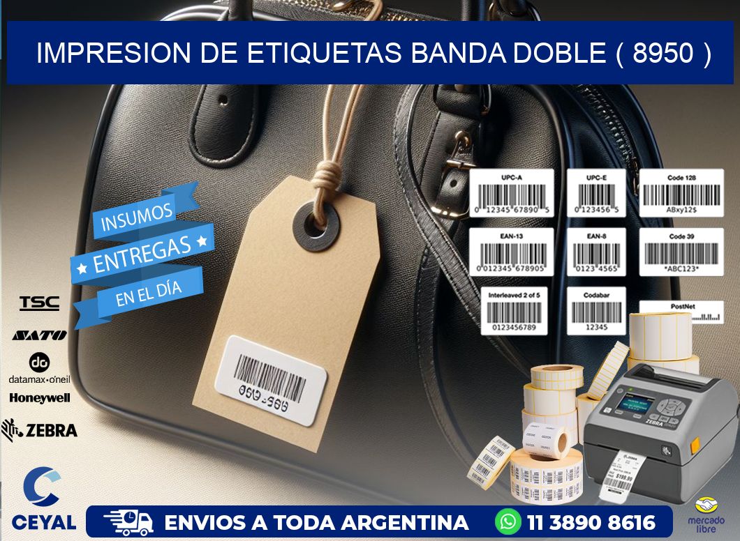 impresion de etiquetas banda doble ( 8950 )