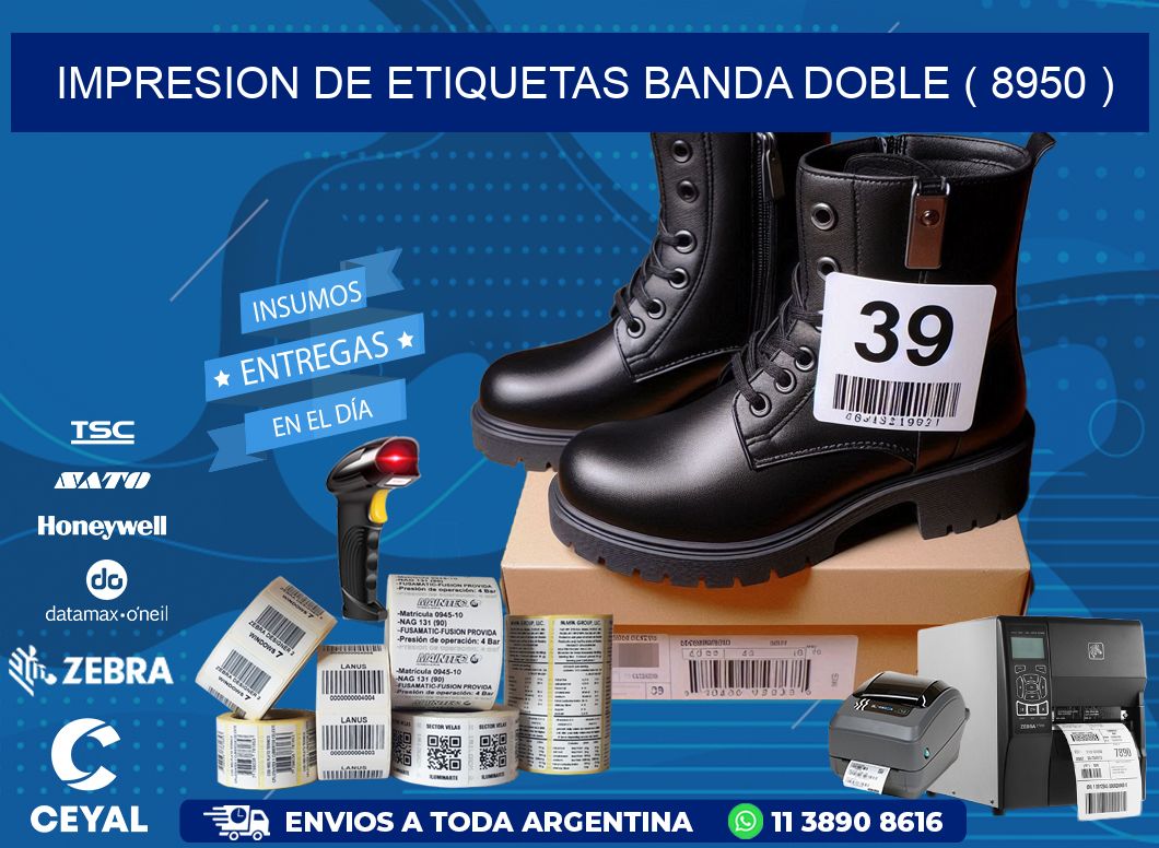impresion de etiquetas banda doble ( 8950 )