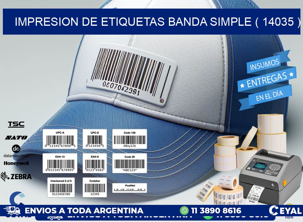 impresion de etiquetas banda simple ( 14035 )