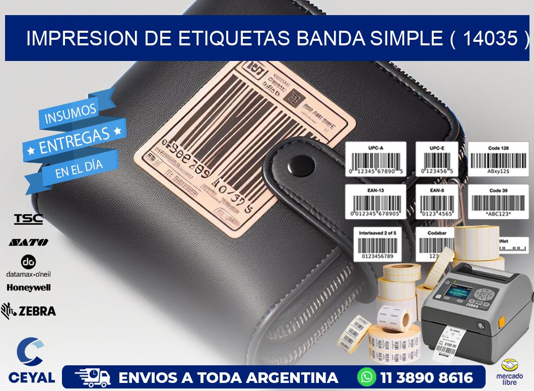 impresion de etiquetas banda simple ( 14035 )