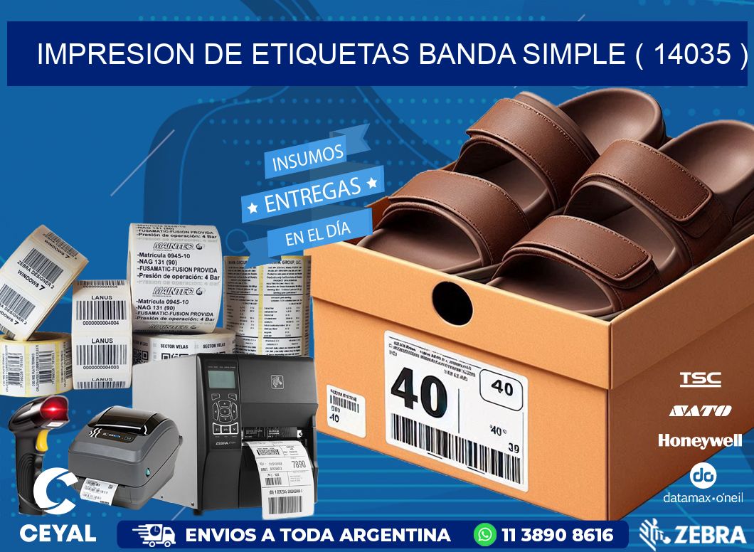 impresion de etiquetas banda simple ( 14035 )
