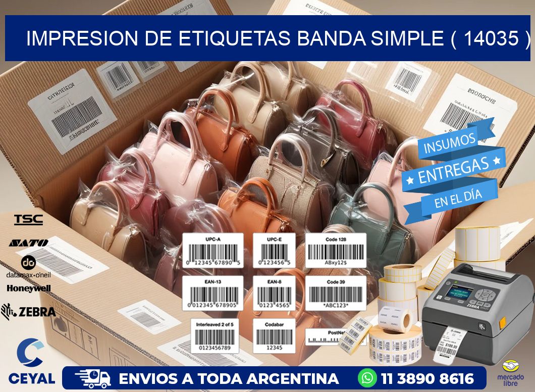 impresion de etiquetas banda simple ( 14035 )