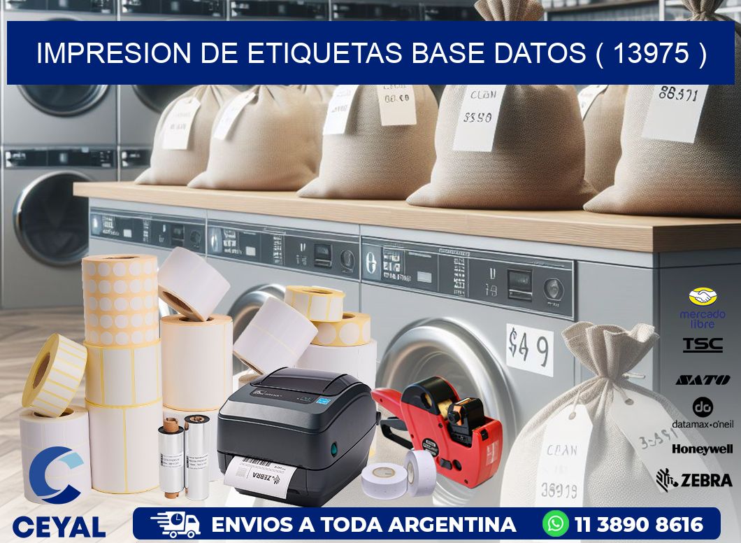 impresion de etiquetas base datos ( 13975 )