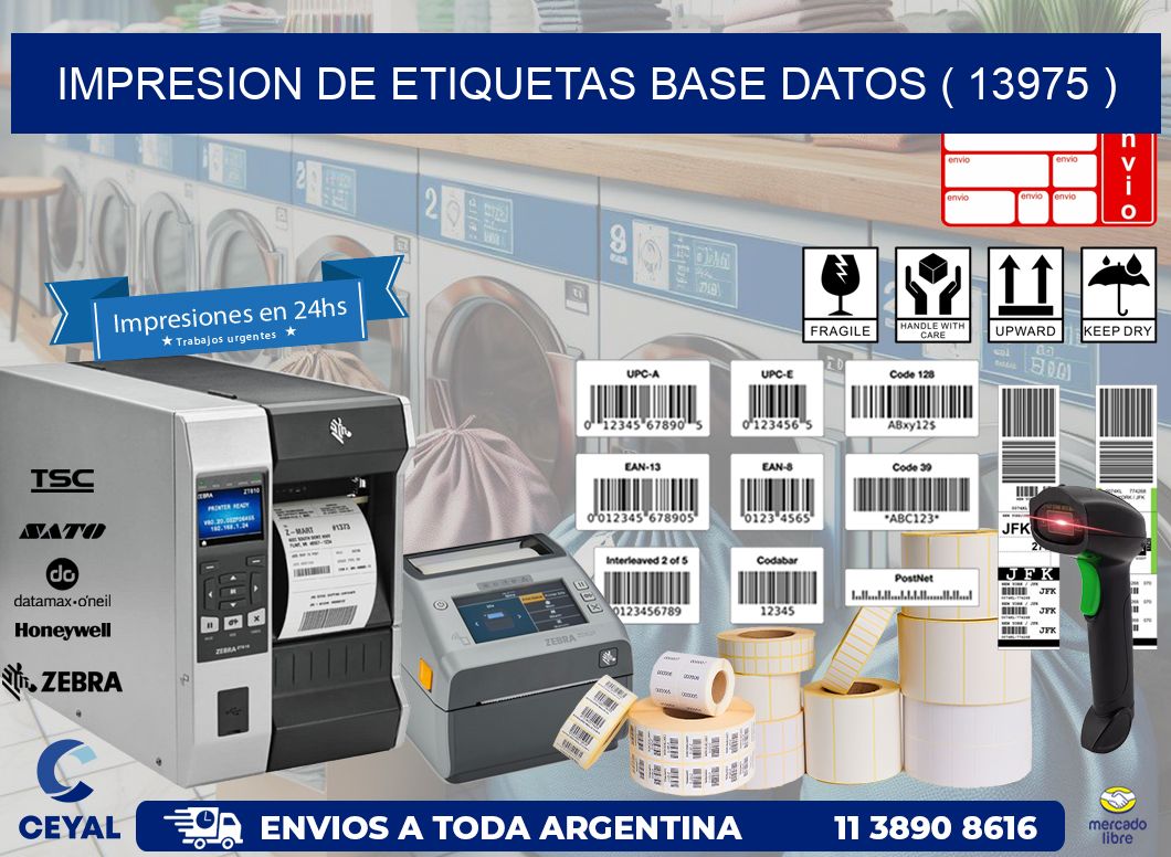 impresion de etiquetas base datos ( 13975 )