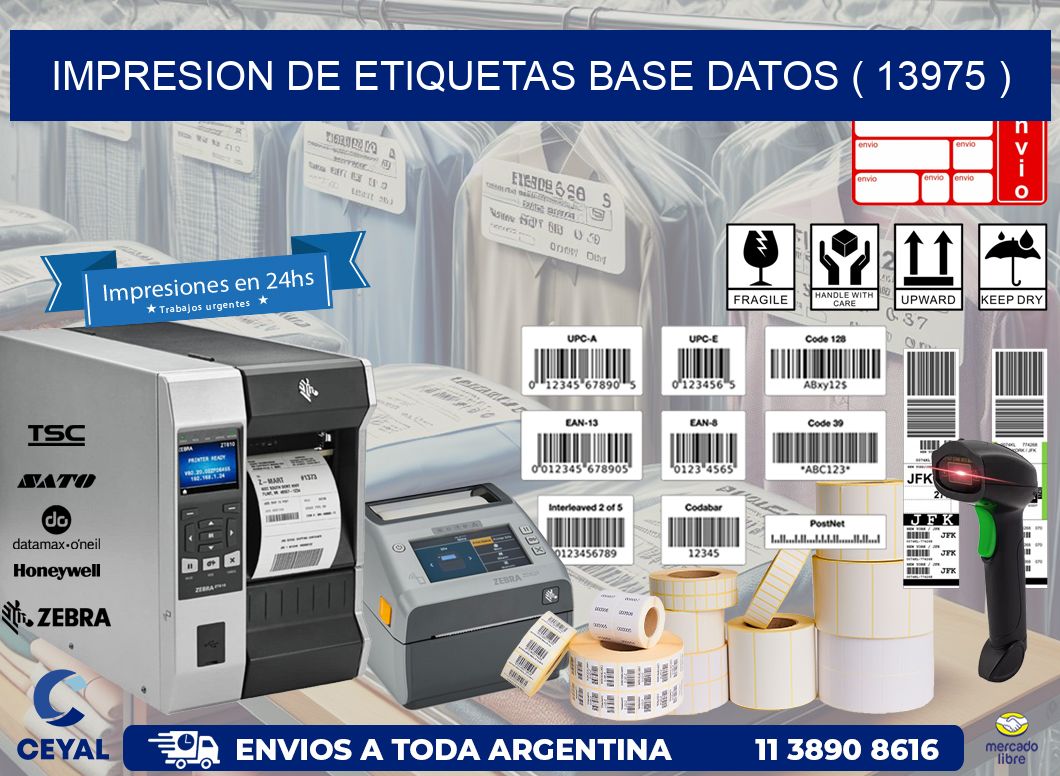 impresion de etiquetas base datos ( 13975 )