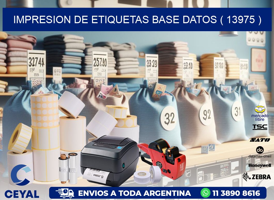 impresion de etiquetas base datos ( 13975 )