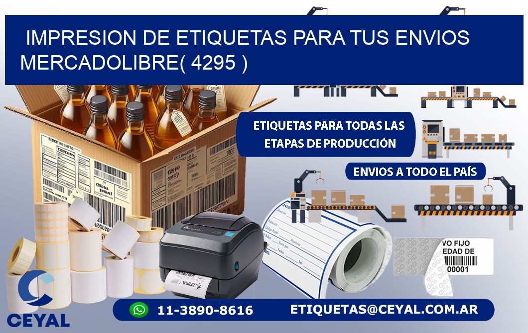 impresion de etiquetas para tus envios mercadolibre( 4295 )