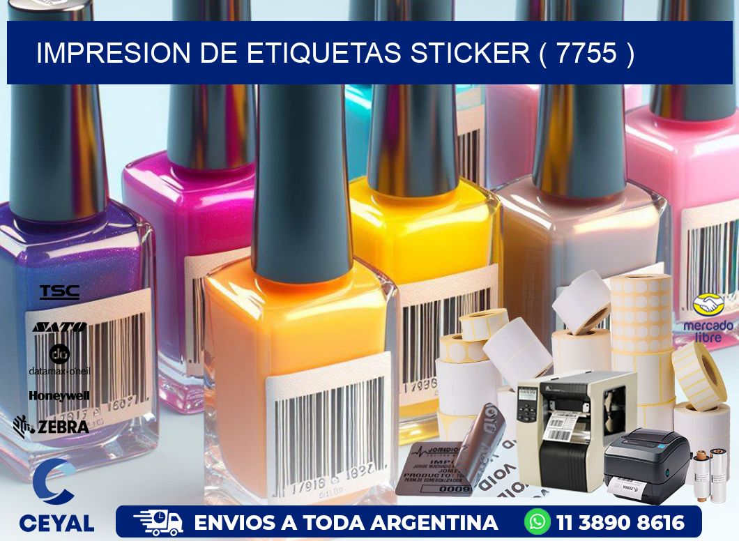 impresion de etiquetas sticker ( 7755 )