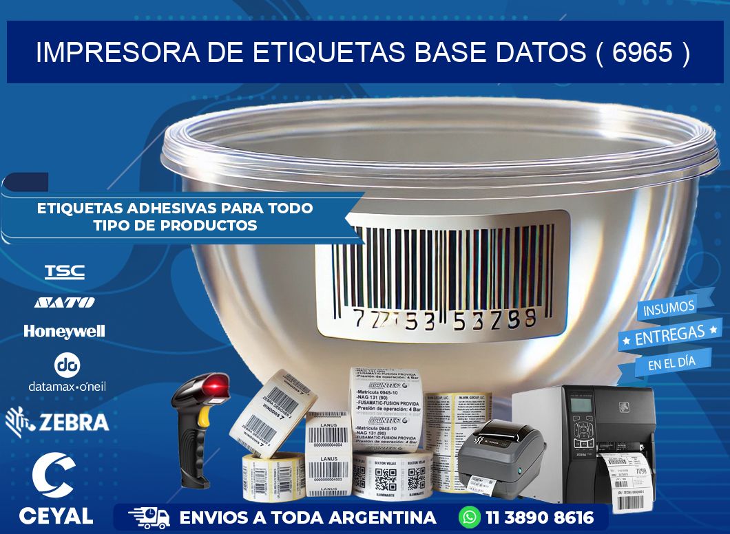 impresora de etiquetas base datos ( 6965 )