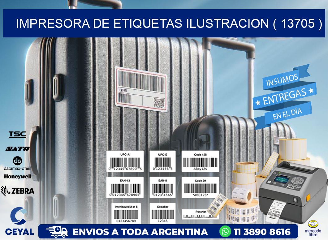 impresora de etiquetas ilustracion ( 13705 )