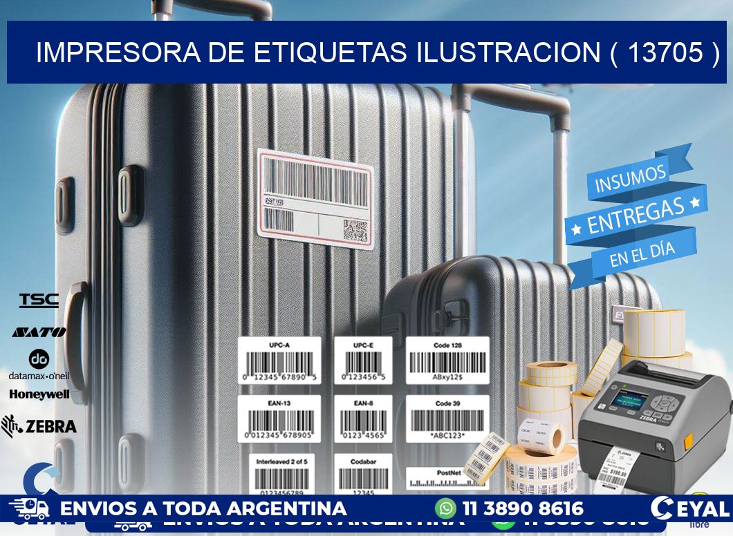 impresora de etiquetas ilustracion ( 13705 )