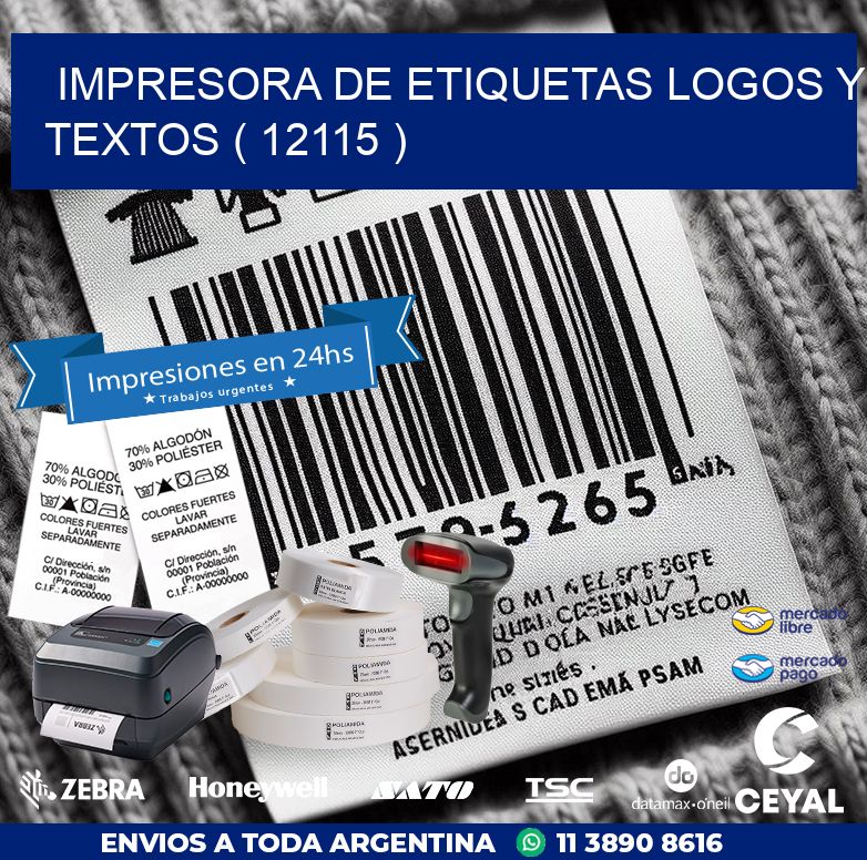 impresora de etiquetas logos y textos ( 12115 )