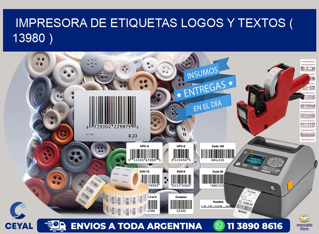 impresora de etiquetas logos y textos ( 13980 )