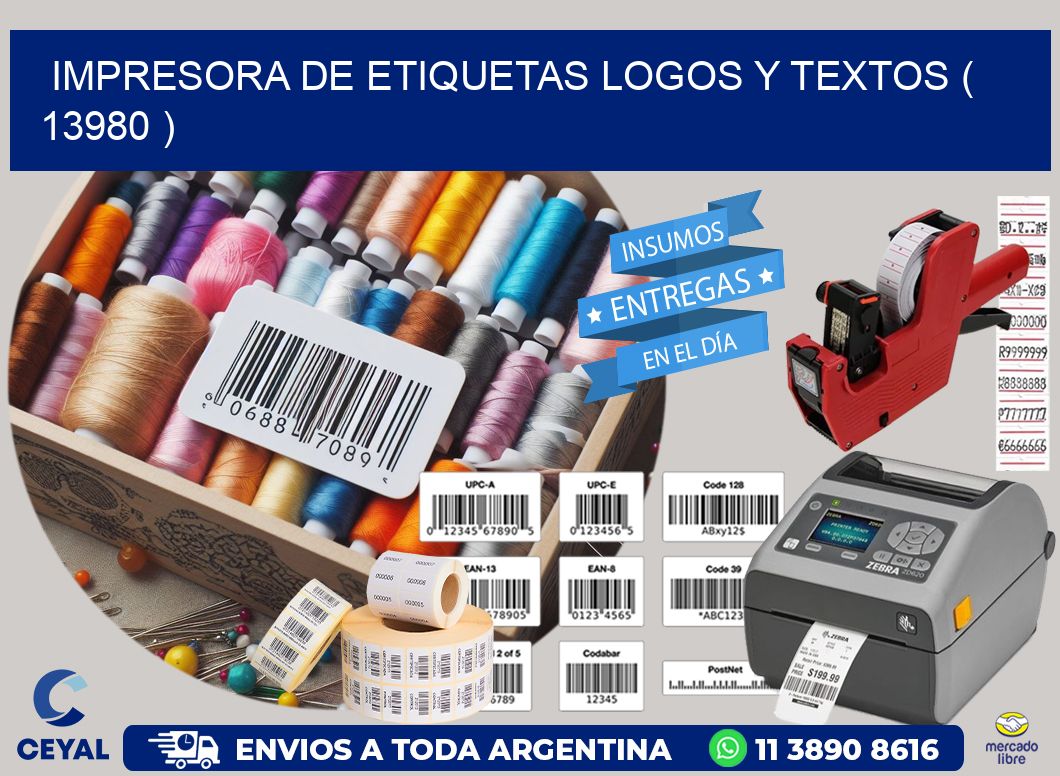 impresora de etiquetas logos y textos ( 13980 )