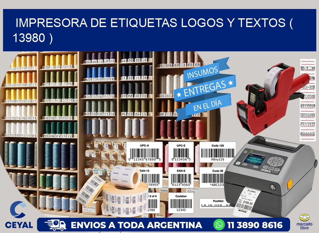 impresora de etiquetas logos y textos ( 13980 )