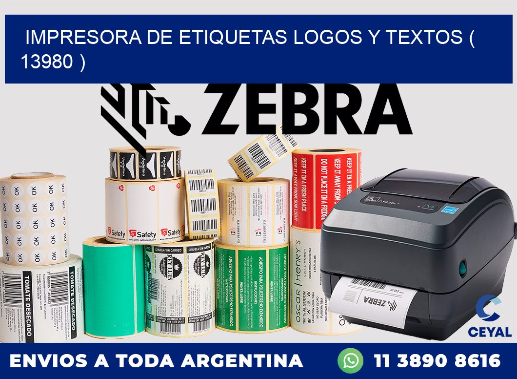 impresora de etiquetas logos y textos ( 13980 )