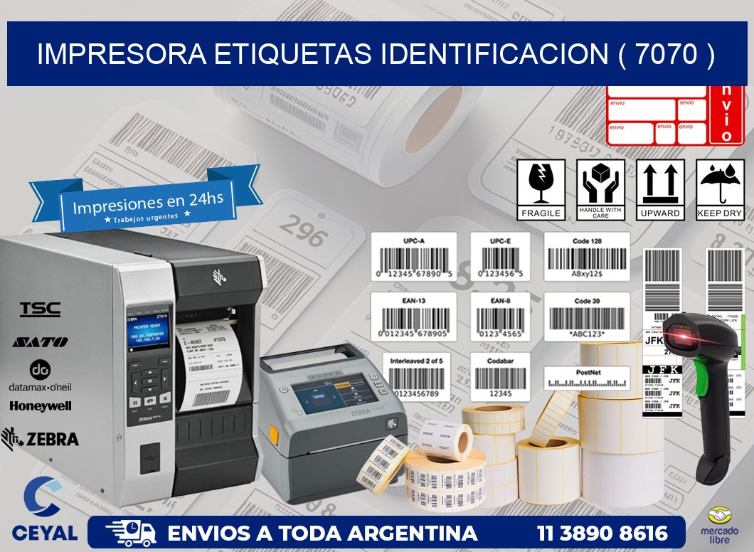 impresora etiquetas identificacion ( 7070 )