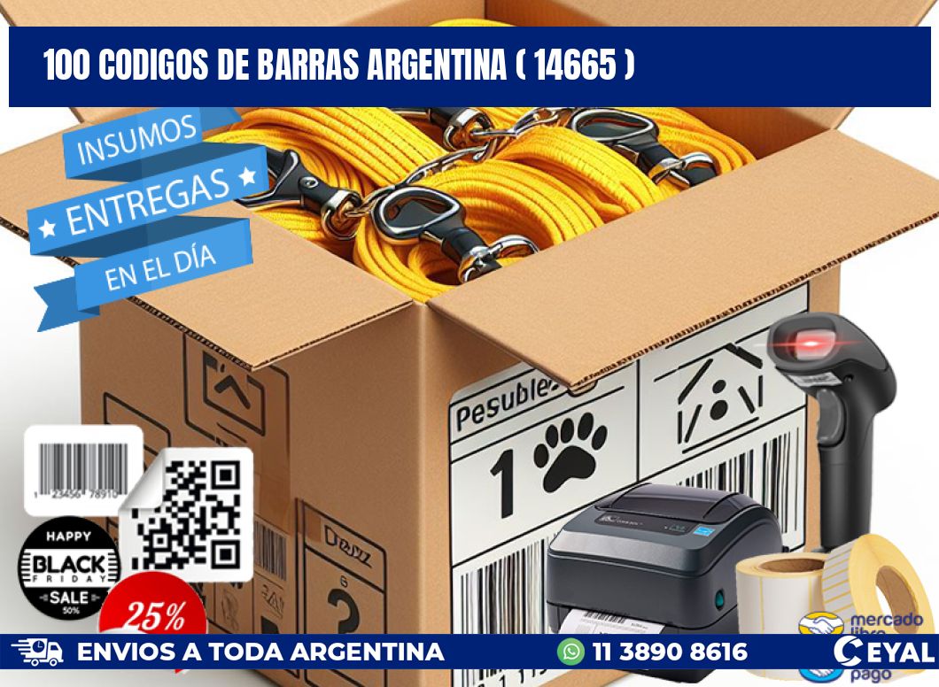 100 codigos de barras argentina ( 14665 )