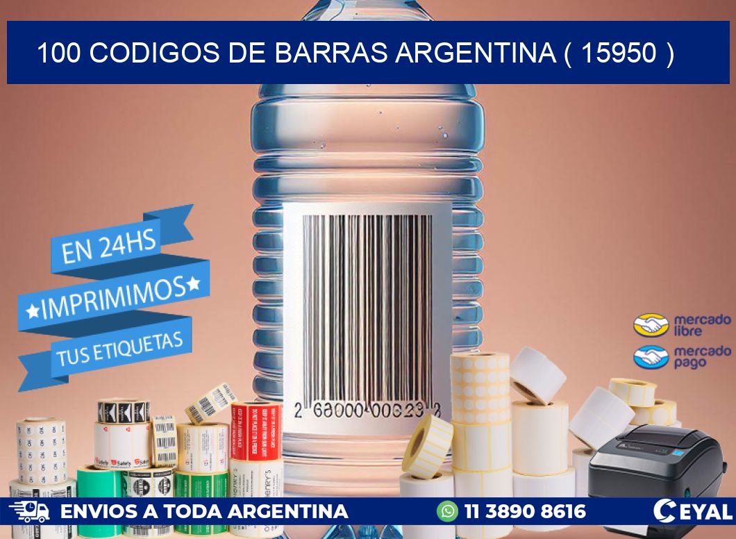 100 codigos de barras argentina ( 15950 )