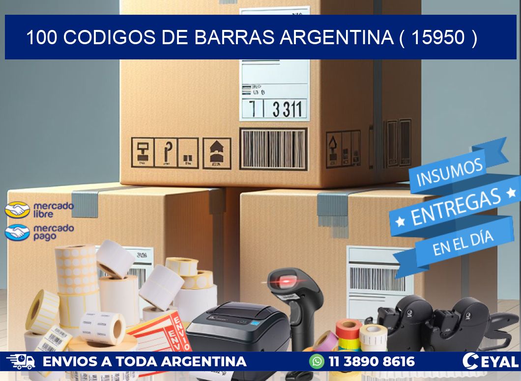 100 codigos de barras argentina ( 15950 )