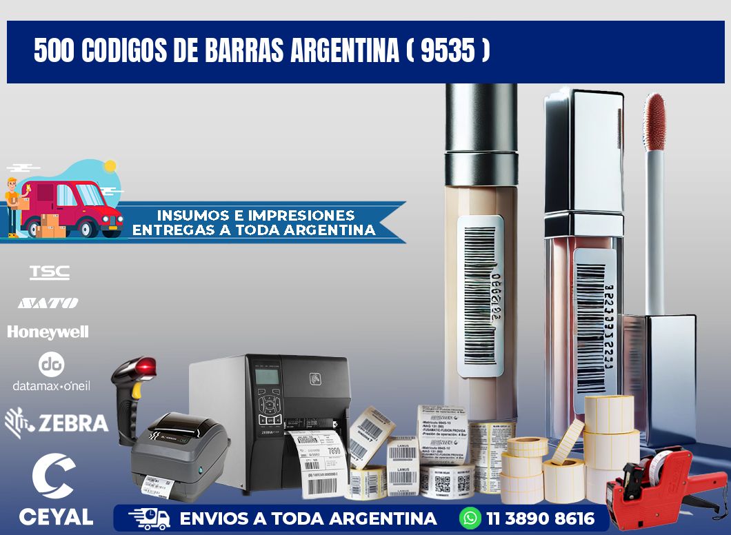 500 codigos de barras argentina ( 9535 )