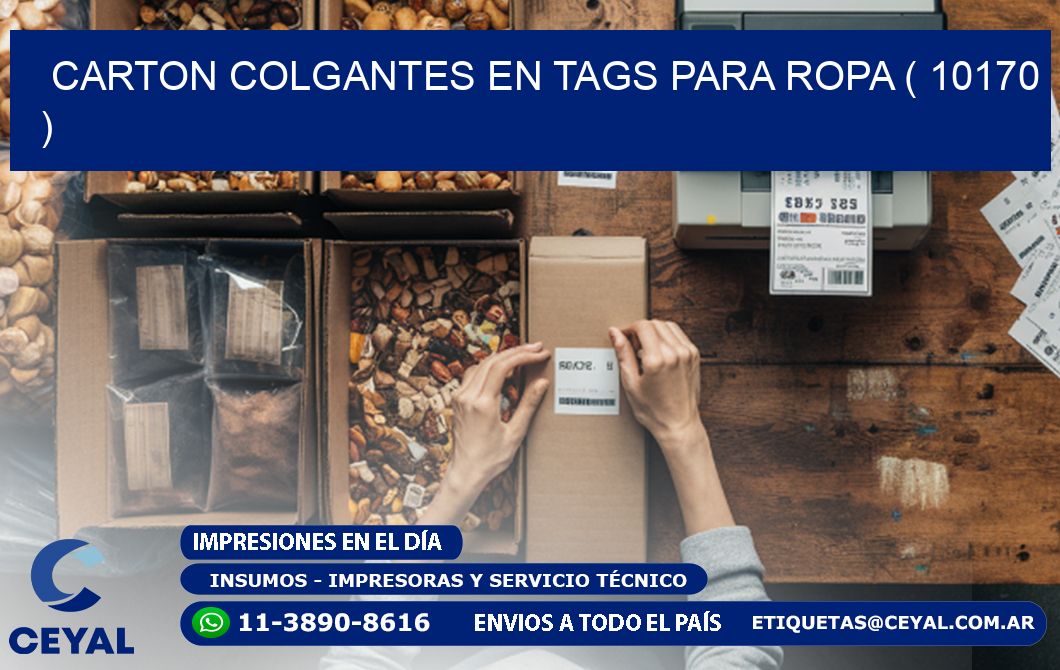 CARTON COLGANTES EN TAGS PARA ROPA ( 10170 )