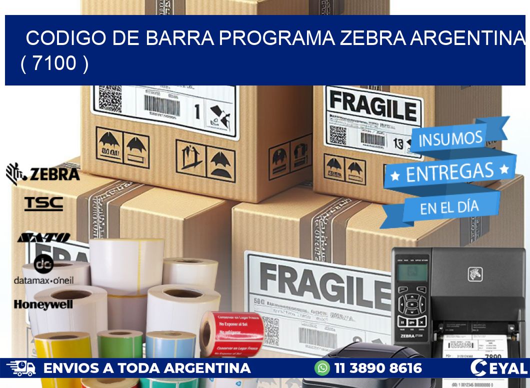 CODIGO DE BARRA PROGRAMA ZEBRA ARGENTINA ( 7100 )