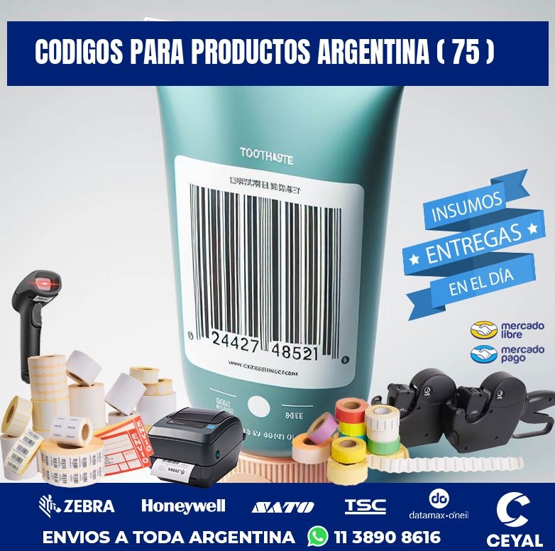 CODIGOS PARA PRODUCTOS ARGENTINA ( 75 )