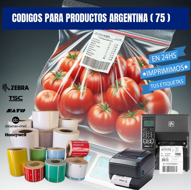 CODIGOS PARA PRODUCTOS ARGENTINA ( 75 )
